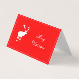 Röd Ren Elegant Julkort Kort