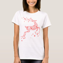 Röd ren t-shirt