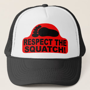 Röd RESPEKT SQUATCHEN! Logotyp - nya slå Squatchin Truckerkeps