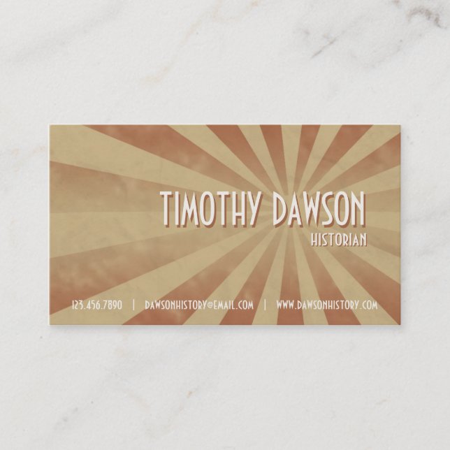 Röd Retro bristning - Visitkort (Framsida)