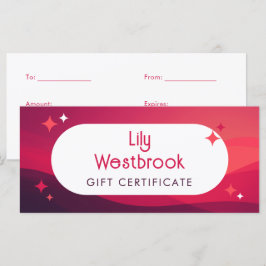 Röd Retro Groovy Modern Presentkort