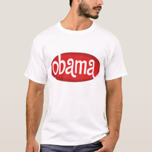 Röd Retro Obama T-tröja T-shirt