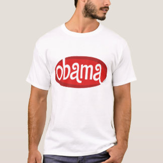 Röd Retro Obama T-tröja T-shirt