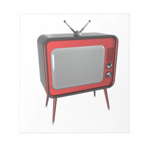 Röd retro TV Anteckningsblock