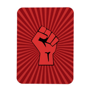 Röd revolutionär fist magnet