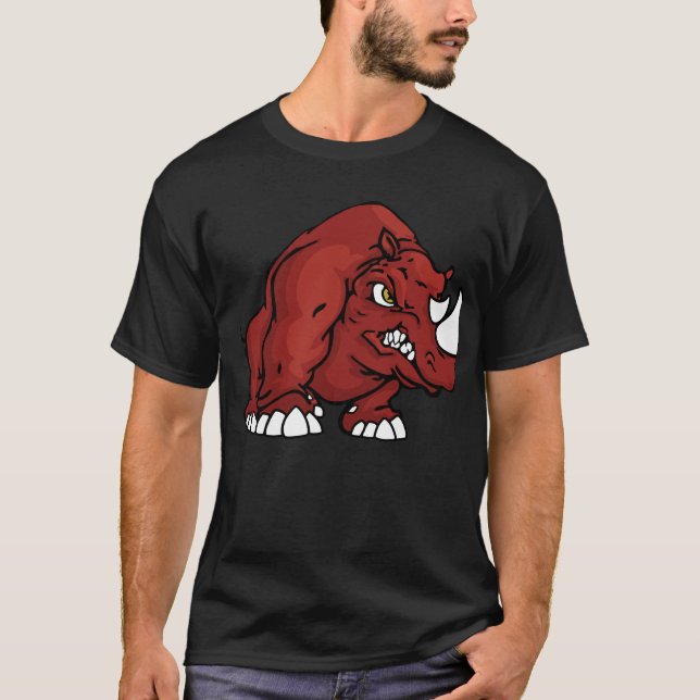 Röd_rhino_notext T Shirt (Framsida)