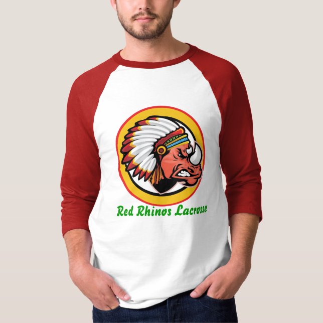 Röd Rhinosskjorta T Shirt (Framsida)
