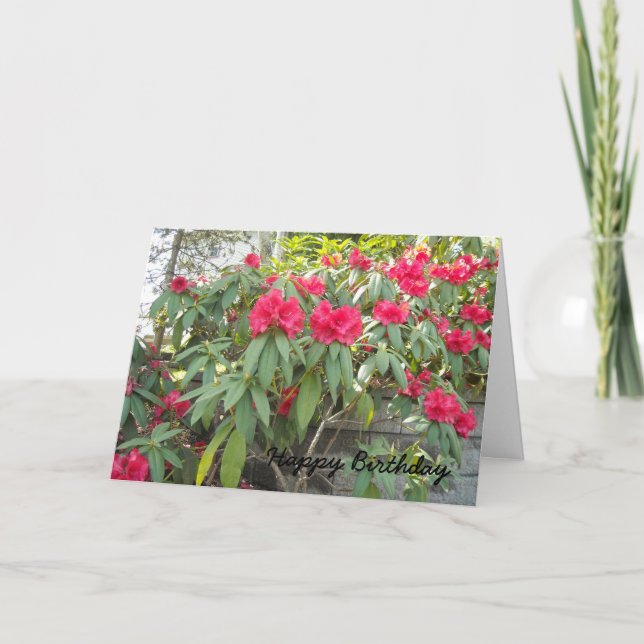 Röd Rhododendron Kort (Framsida)