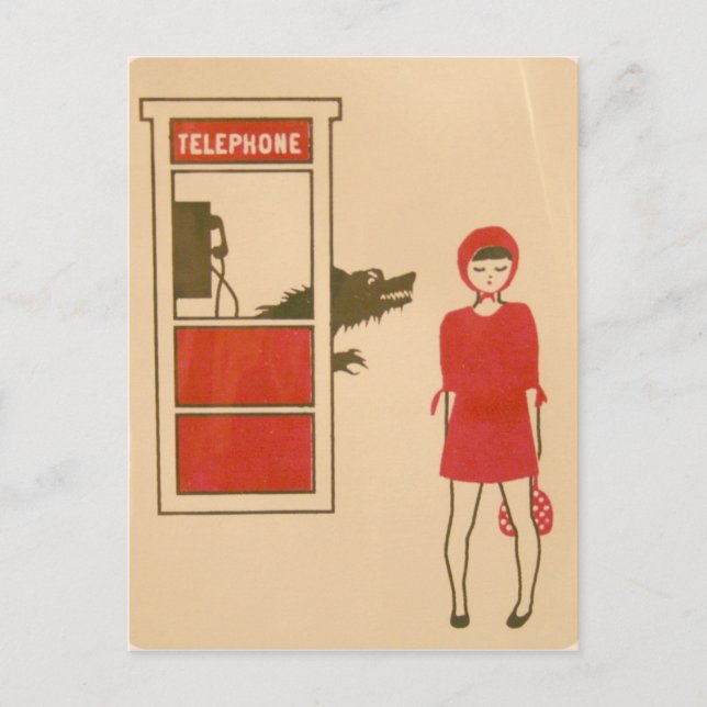 Röd riding-Huva vykort (Framsida)