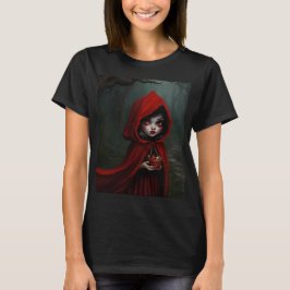 Röd ridning huva t shirt