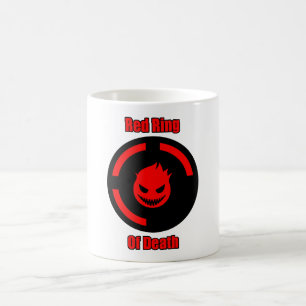 Röd ring av död kaffemugg