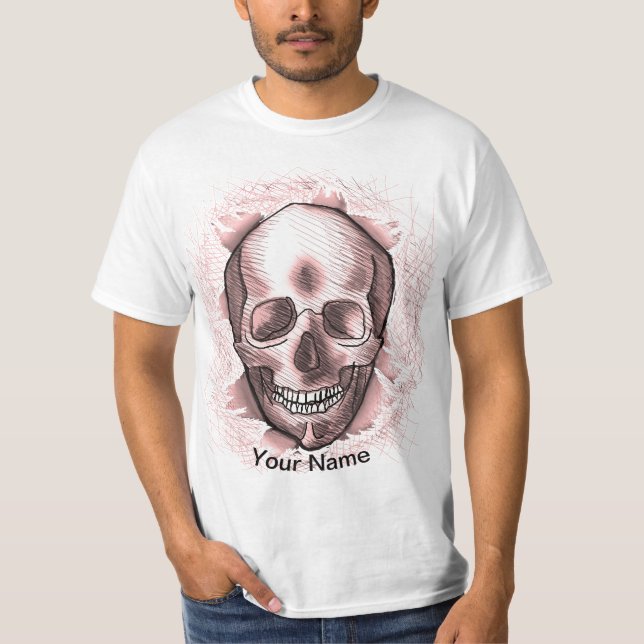 Röd Ripper Skalle t-shirt (Framsida)