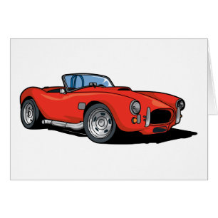 Röd Roadster Hälsningskort