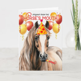 Röd Roan Quarter Horse Rolig Födelsedag Kort
