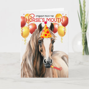 Röd Roan Quarter Horse Rolig Födelsedag Kort