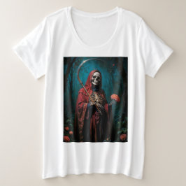 Röd Robe Santa Muerte T Shirt