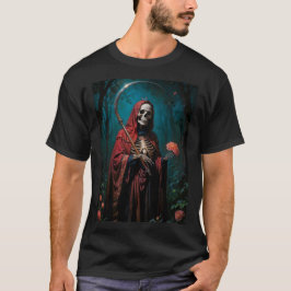 Röd Robe Santa Muerte T Shirt