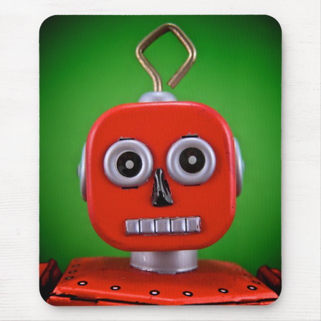 Röd robot Mousepad Musmatta (Framsidan)