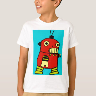 Röd robot t-shirt