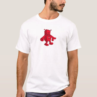 Röd robot t-shirt