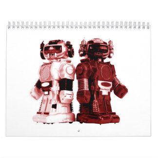 röd robotkalender kalender