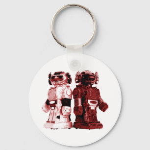 röd robotkeychain nyckelring