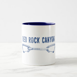 Röd Rock Canyon-klättring Quickdraw Två-Tonad Mugg
