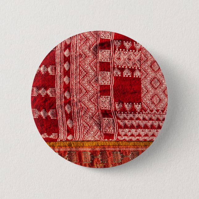 Röd röd carpet på marknaden knapp (Framsida)