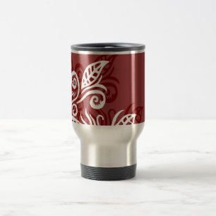 röd rödbrun mugg för modern design för löv