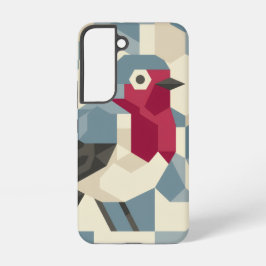 Röd rödhake i Vector Block Telefonfodral - Samsung
