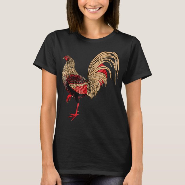Röd Röding Kyckling T Shirt (Framsida)