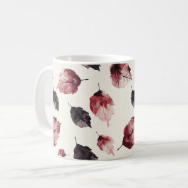 Röd Rodnad Svarta Blad Kaffemugg