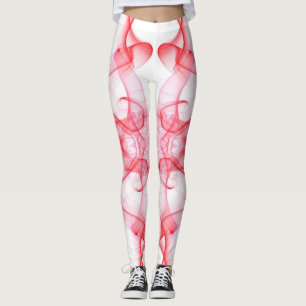 Röd rök Symmetrisk Minimalistisk Abstrakt Leggings