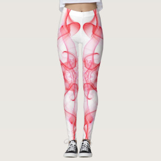 Röd rök Symmetrisk Minimalistisk Abstrakt Leggings