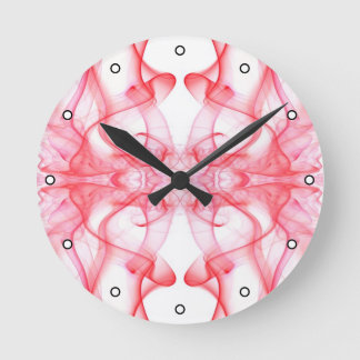 Röd rök Symmetrisk Minimalistisk Abstrakt Rund Klocka