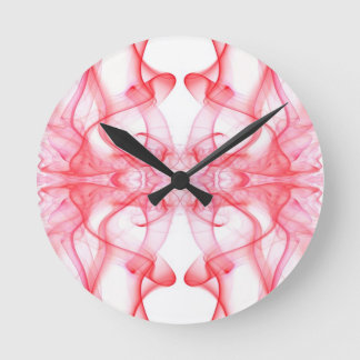 Röd rök Symmetrisk Minimalistisk Abstrakt Rund Klocka
