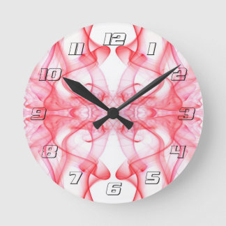 Röd rök Symmetrisk Minimalistisk Abstrakt Rund Klocka