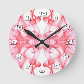 Röd rök Symmetrisk Minimalistisk Abstrakt Rund Klocka