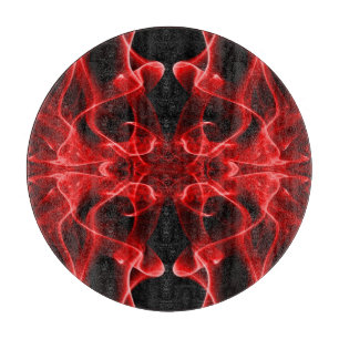 Röd rök Symmetrisk minimalistisk svart