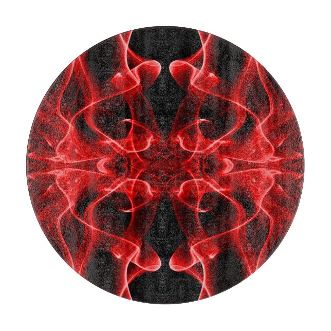 Röd rök Symmetrisk minimalistisk svart (Framsidan)