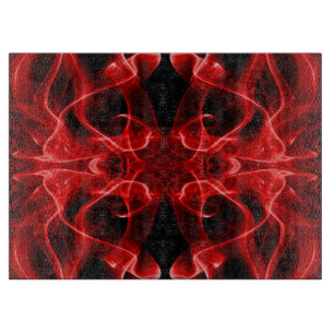 Röd rök Symmetrisk minimalistisk svart