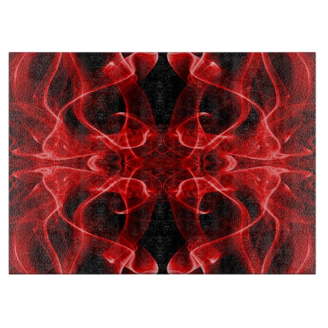 Röd rök Symmetrisk minimalistisk svart (Framsidan)