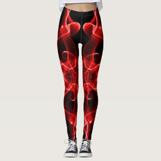 Röd rök Symmetrisk minimalistisk svart Leggings
