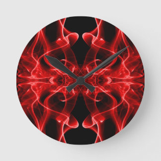 Röd rök Symmetrisk minimalistisk svart Rund Klocka