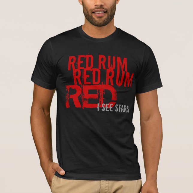 röd rom (jag ser stjärnor), tee shirt (Framsida)
