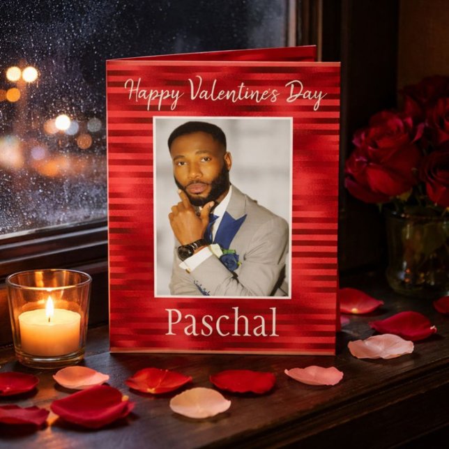 Röd Romantisk Glad Alla Hjärtans Dag till honom Fo Kort (Skapare uppladdad)