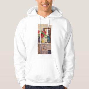 Röd ros 1986 sweatshirt med luva