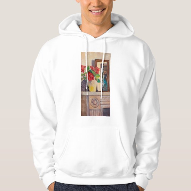 Röd ros 1986 sweatshirt med luva (Framsida)