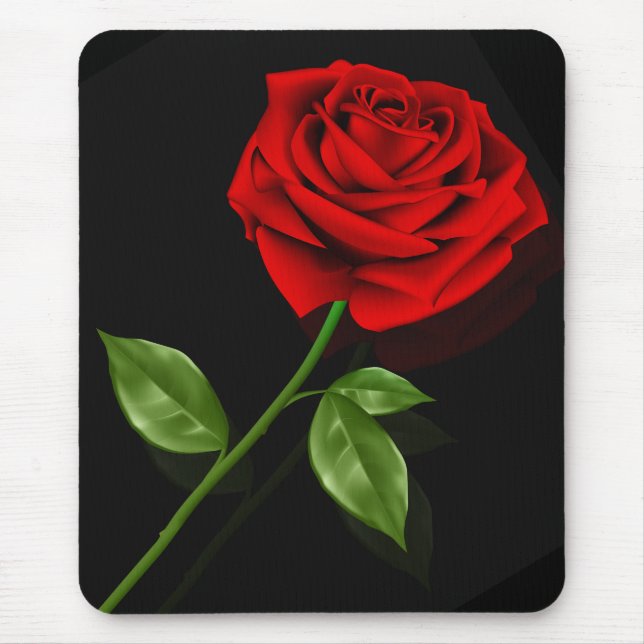 Röd ros 2 Mousepad Musmatta (Framsidan)