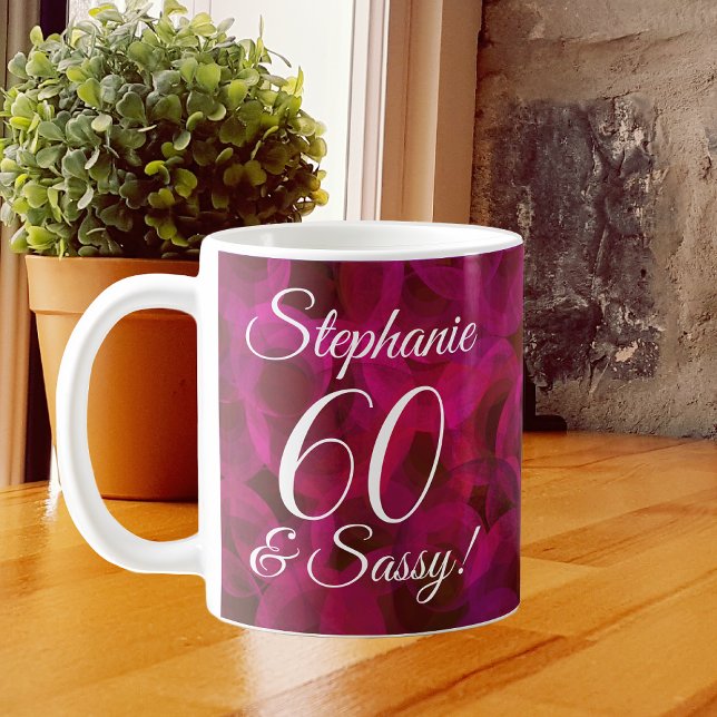 Röd ros 60 och Sassy Birthday Kaffemugg (Skapare uppladdad)